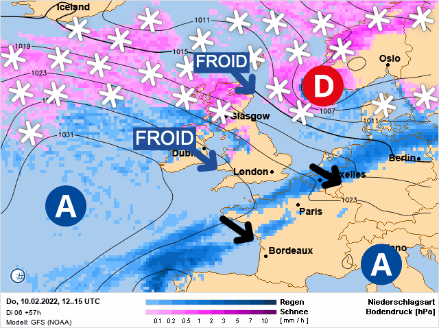 Carte de prévisions d'europe du Jeudi 10 février 2022