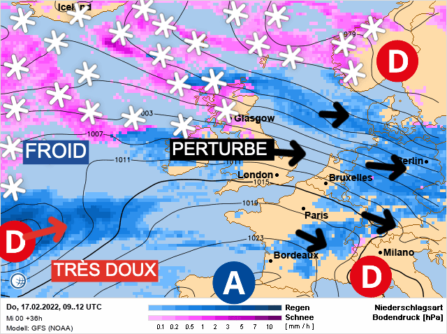 Carte de prévisions d'europe du Jeudi 17 février 2022