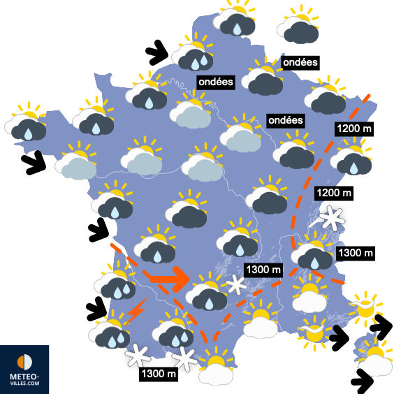 Encore beaucoup de pluie (et de neige en montagne)
