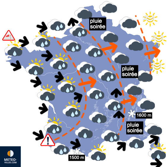 Beaucoup de pluie, de vent (et de neige en montagne)