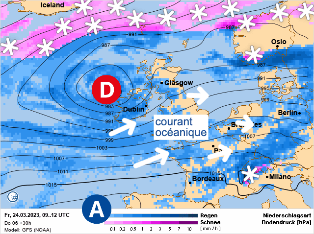 Carte de prévisions d'europe du Vendredi 24 mars 2023