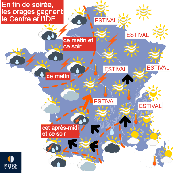 Orages, puis océanique et agité entre jeudi et vendredi