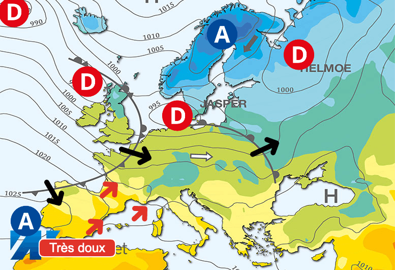 Carte de prévisions d'europe du Mardi 14 novembre 2023