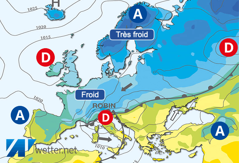 Carte de prévisions d'europe du Samedi 2 décembre 2023