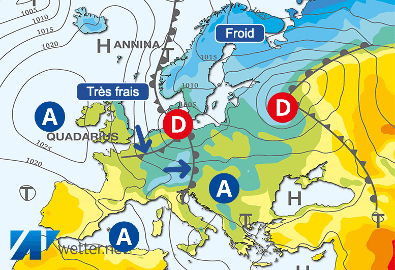 Carte de prévisions d'europe du Vendredi 19 avril 2024