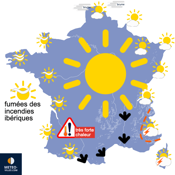Carte de température France