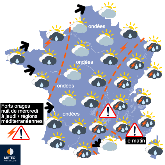 Carte de température France