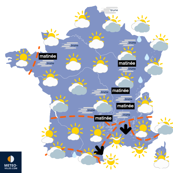 Carte de température France