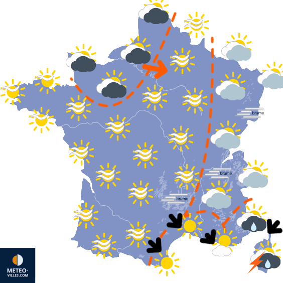 Carte de température France