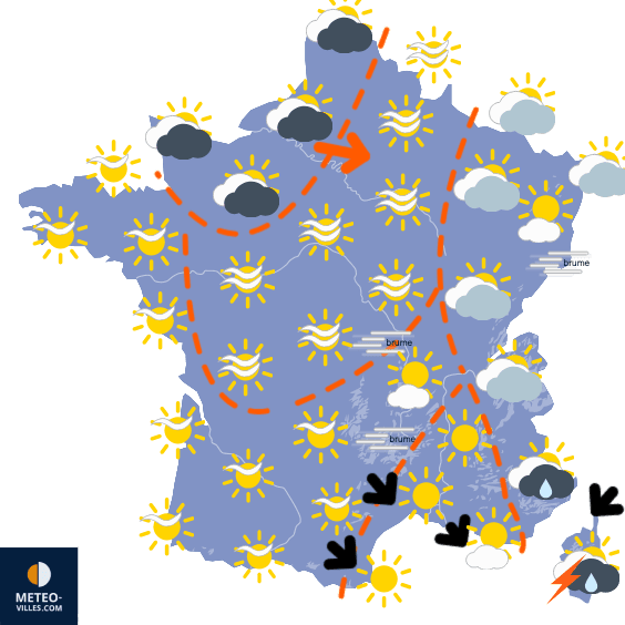 Carte de température France