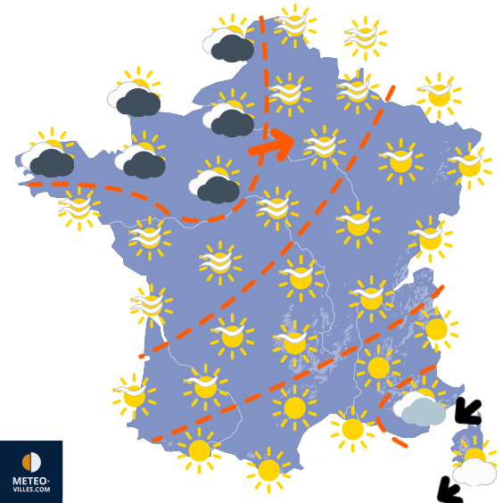 Carte de température France