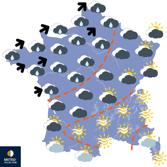 Carte de température France
