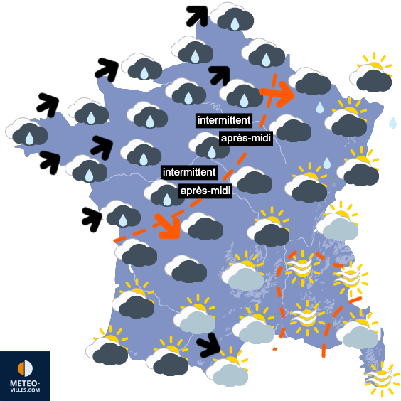 Carte de température France