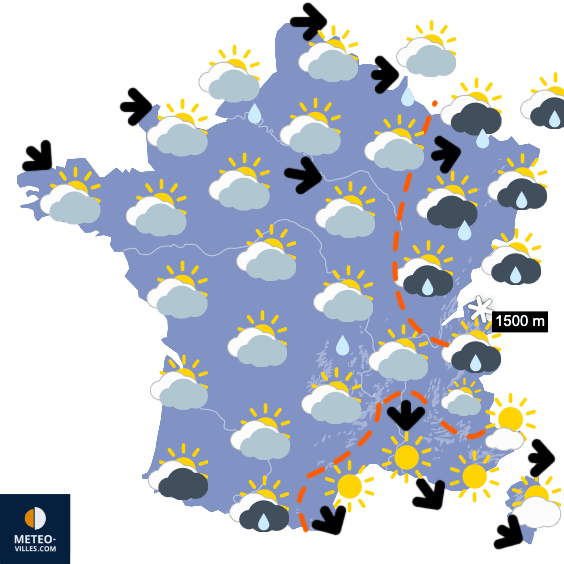 Carte de température France