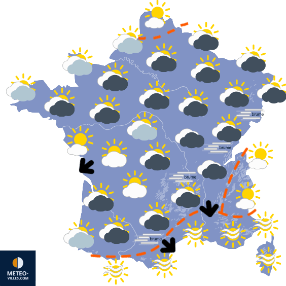Carte de température France