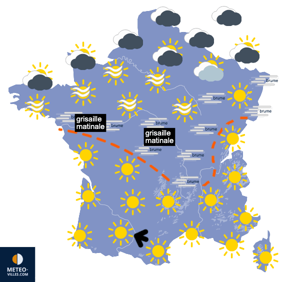 Carte de température France