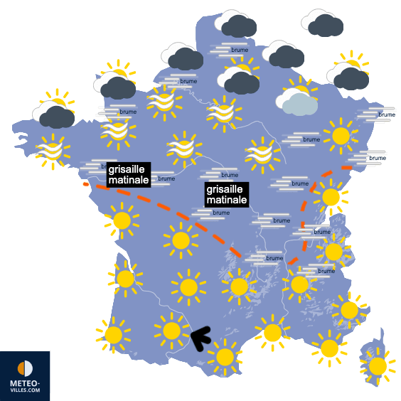 Carte de température France