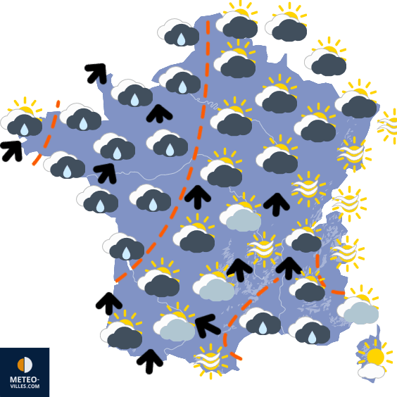 Carte de température France
