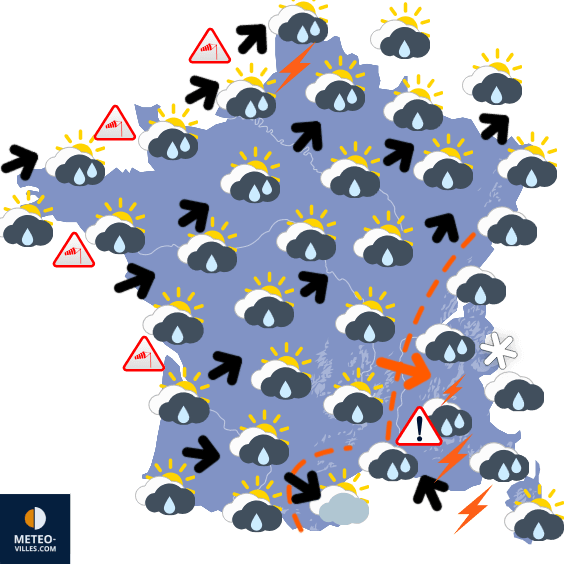 Carte de température France