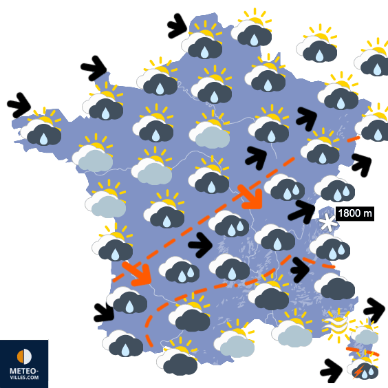 Carte de température France