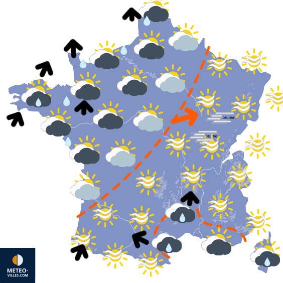 Carte de température France