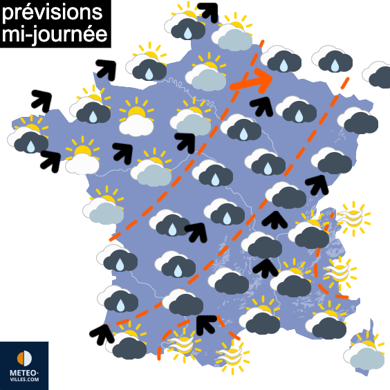 Carte de température France