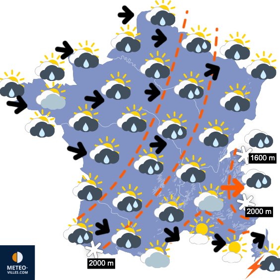 Carte de température France