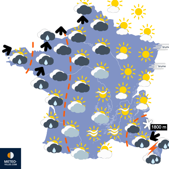 Carte de température France