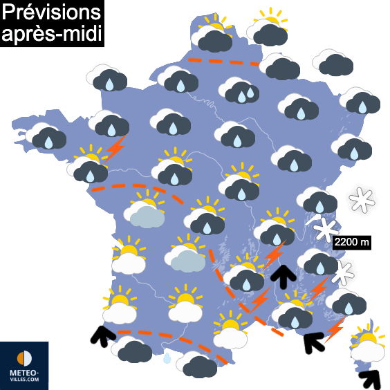 Carte de température France