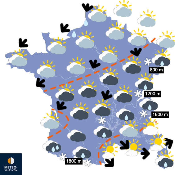 Carte de température France