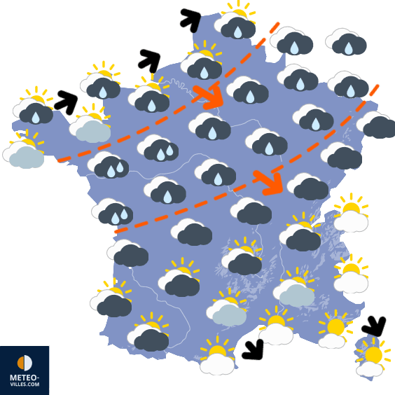 Carte de température France