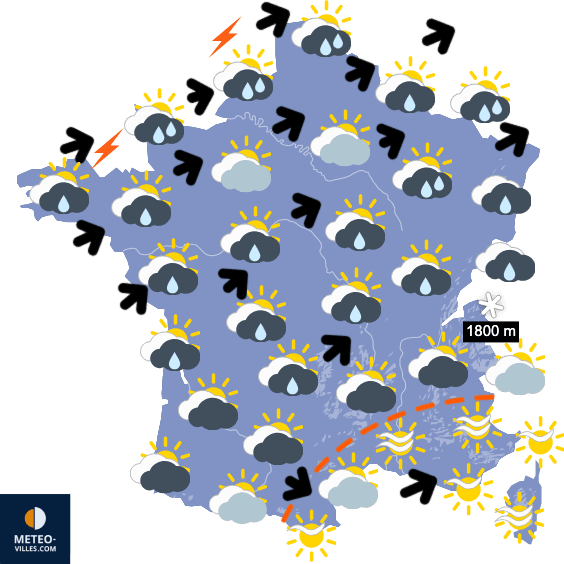 Carte de température France