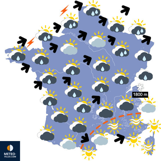 Carte de température France