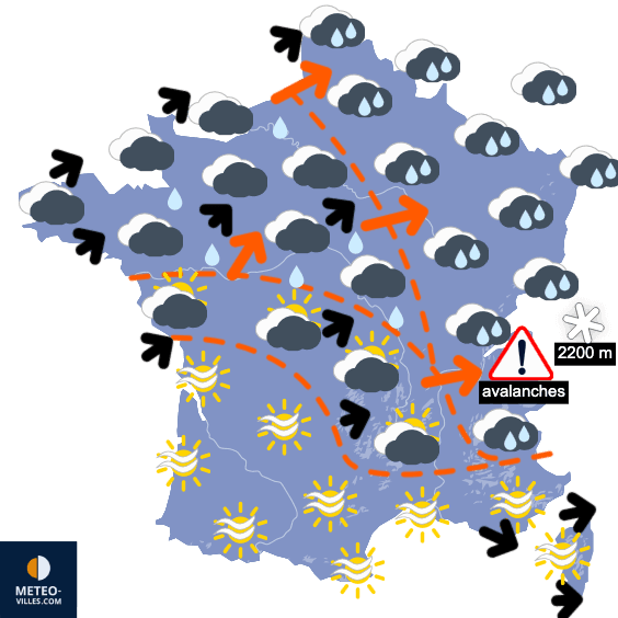 Carte de température France
