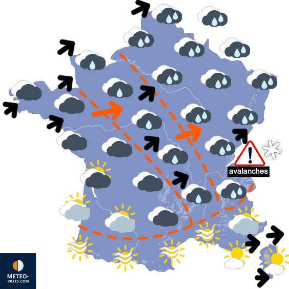 Carte de température France