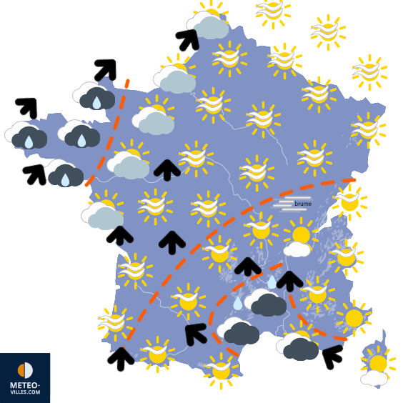 Carte de température France
