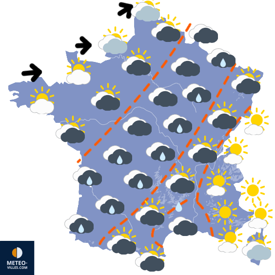Carte de température France