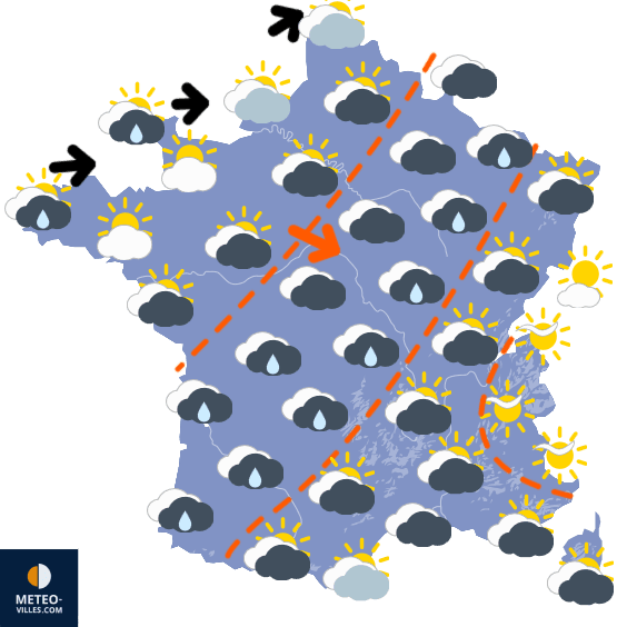 Carte de température France