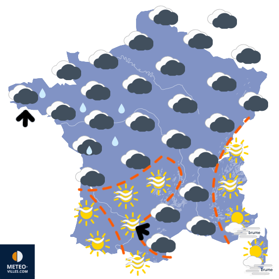 Carte de température France