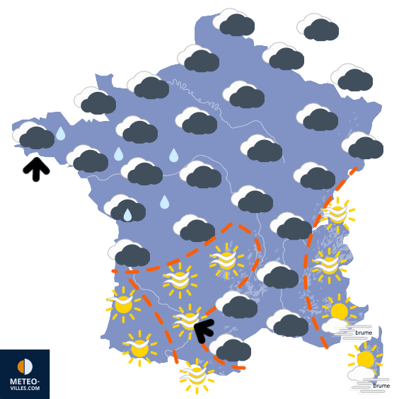 Carte de température France