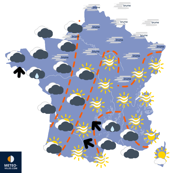 Carte de température France