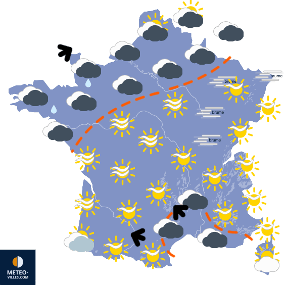 Carte de température France