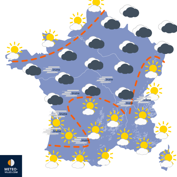 Carte de température France