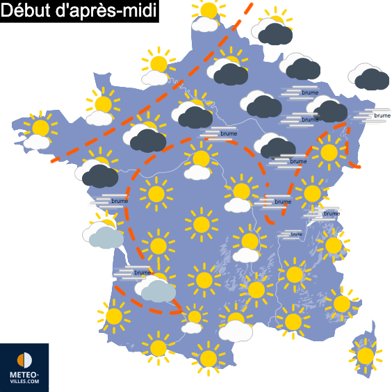 Carte de température France