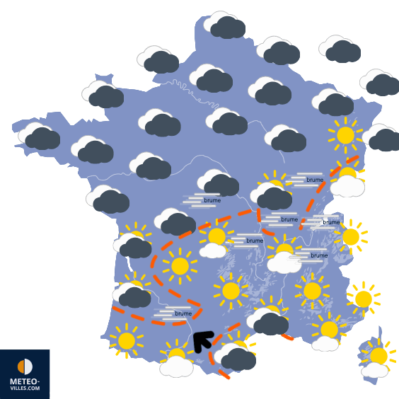 Carte de température France