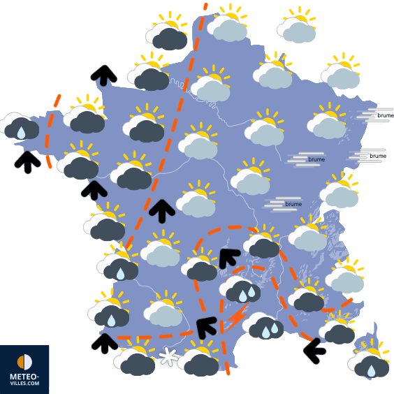 Carte de température France