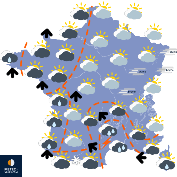 Carte de température France