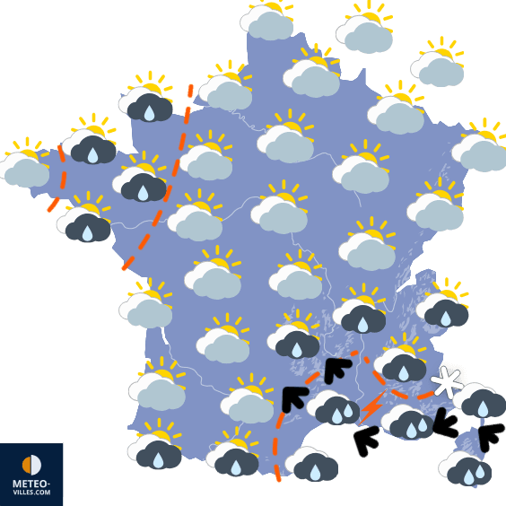 Carte de température France