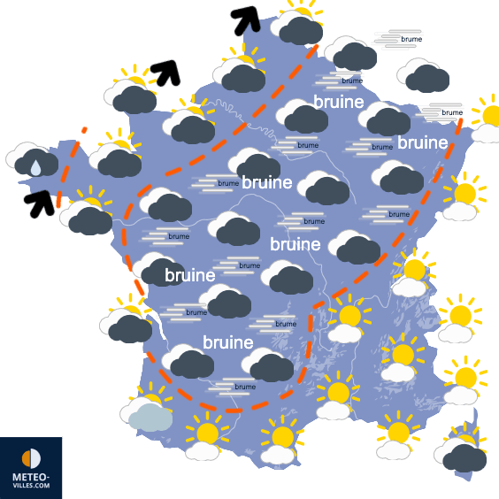 Carte de température France