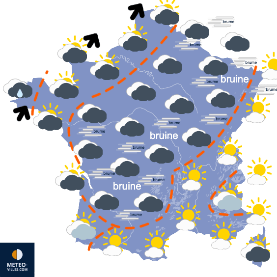 Carte de température France
